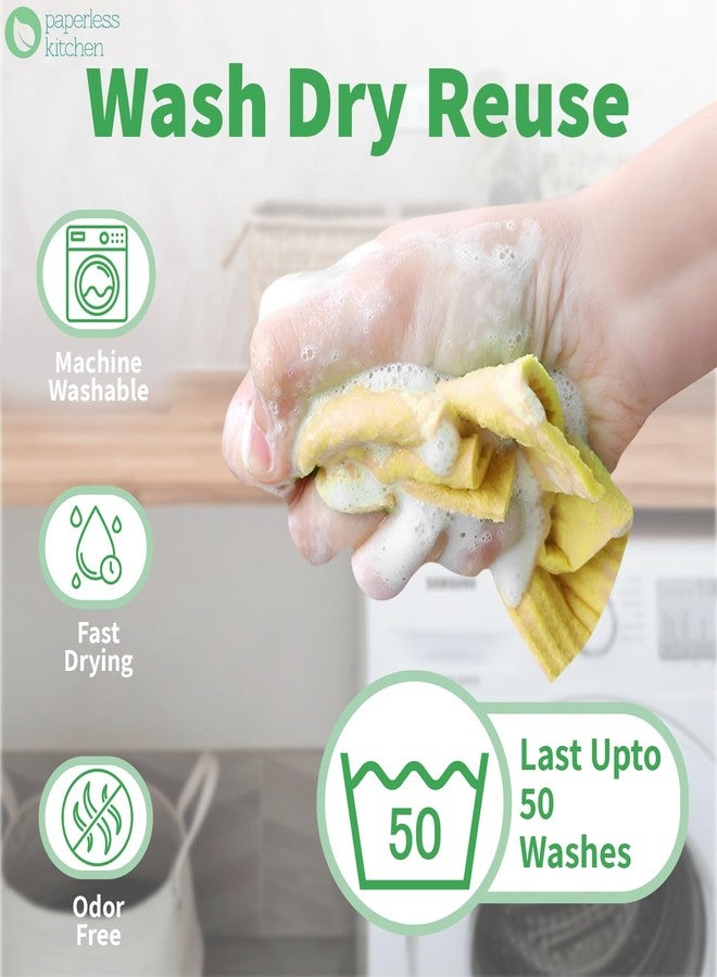 PaperlessKitchen Reusable Swedish Dishcloths for Kitchen – Eco Friendly Paper Towel Alternative – Absorbent, Washable, Compostable Cleaning Cloths – 4 Pack by Paperless Kitchen - Image 5